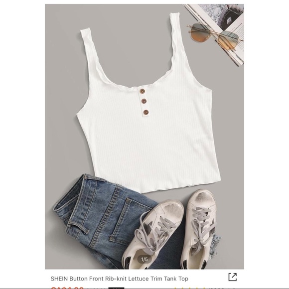 ✨3/$15✨shein button front tank top - Picture 8 of 8